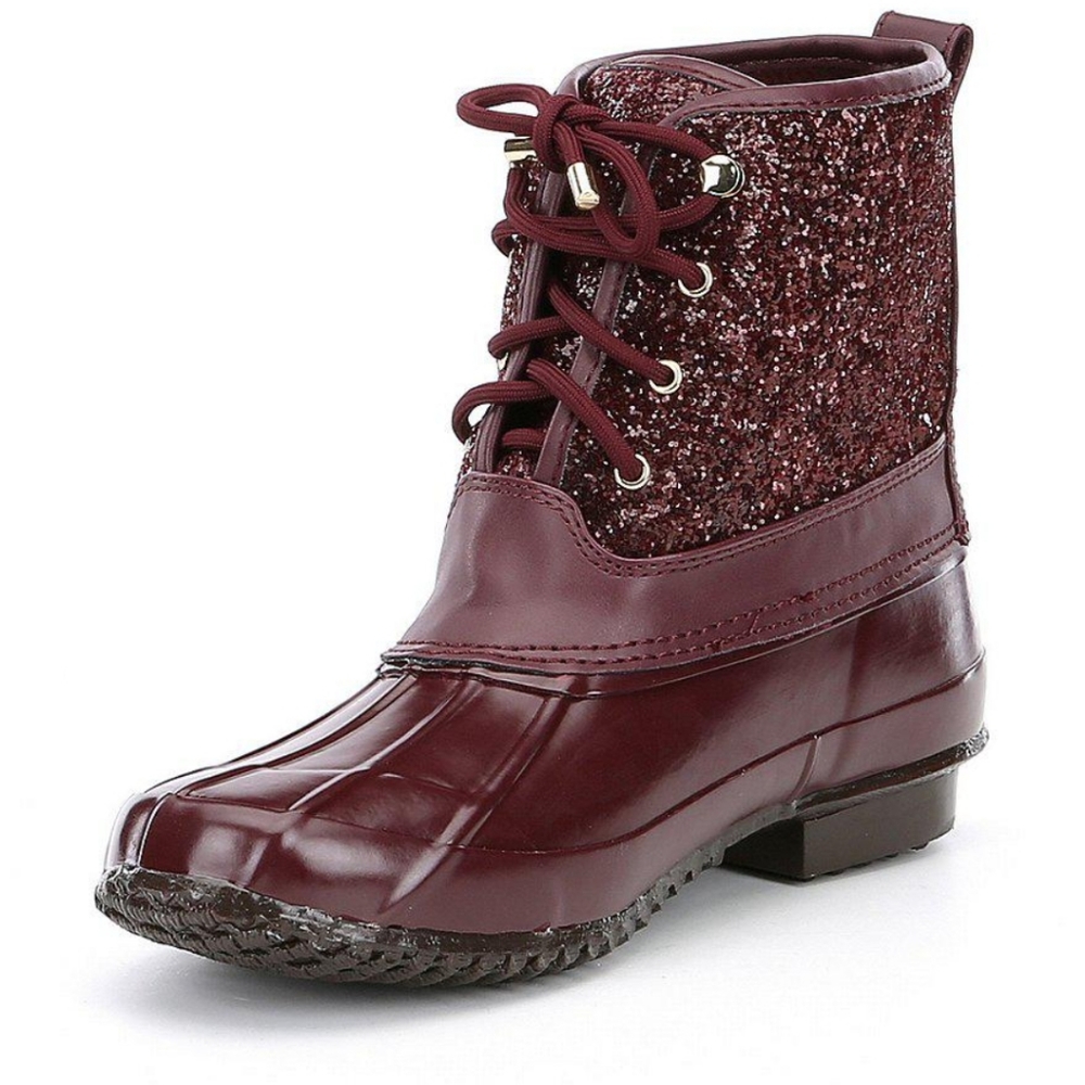 Gianni Bini maroon duck boots - Picture 2 of 9